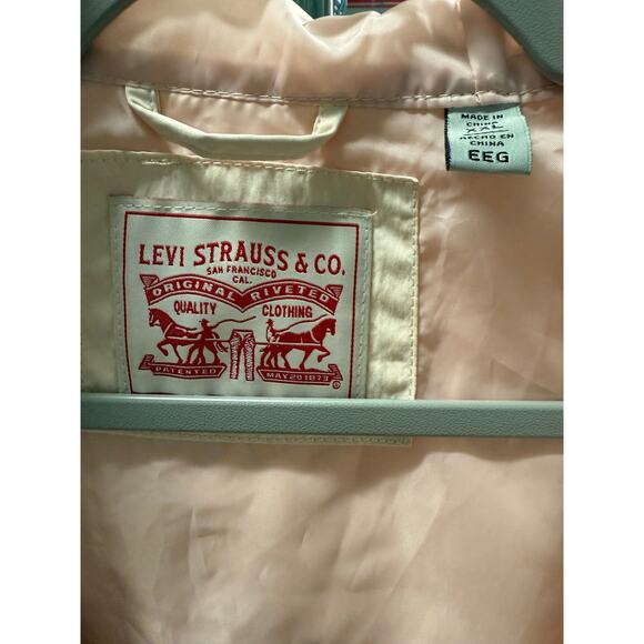 Levi’s Cream Zip Military Anorak Jacket XXL NWT Hooded Oversized Fit - Picture 7 of 9